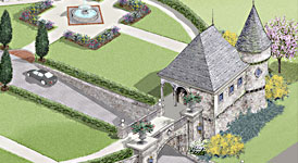 European Castle : Custom luxury castle home - European castle-inspired luxury mansion