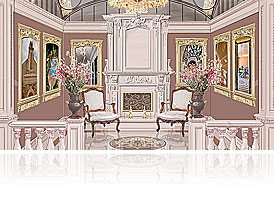 Beverly Hills Mansion, California - Natural Stone Hand-Carved Details